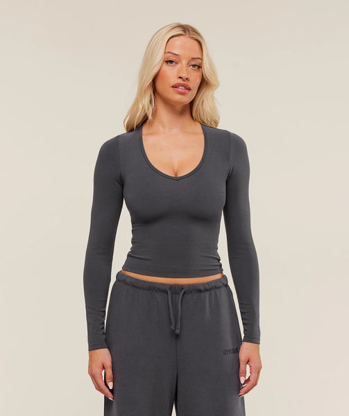 Waffle Long Sleeve Top