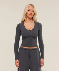 Waffle Long Sleeve Top
