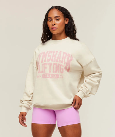 Lifting Club Graphic Oversized Crew Neck