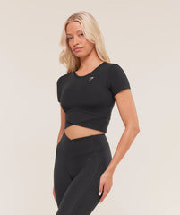 Crossover Midi Top with Shelf