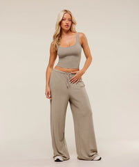 Waffle Cropped Tank