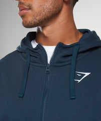 Crest Oversized Zip Up Hoodie