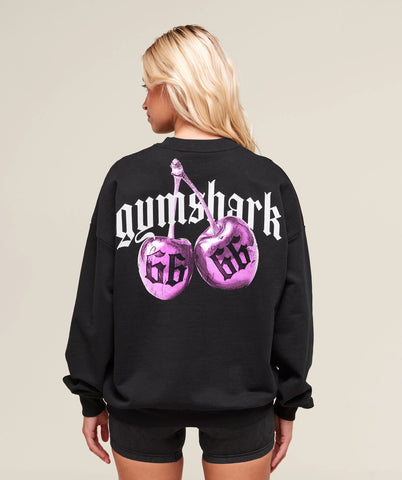 Cherry Graphic Oversized Sweatshirt