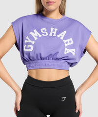 Mesh Graphic Crop Top