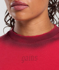 Gains Washed Loopback Crew Neck