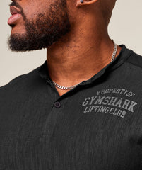 Lightweight Slub Textured 3/4 Henley