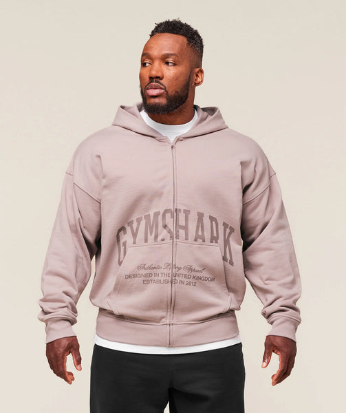 Collegiate Script Zip Up Hoodie