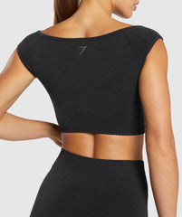 Luxe Seamless Boat Neck Crop Top
