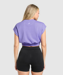 Mesh Graphic Crop Top