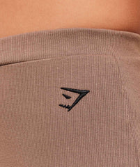 Ribbed Cotton Straight Leg Pants