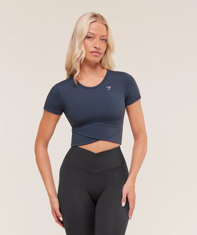 Crossover Midi Top with Shelf