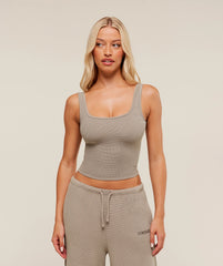 Waffle Cropped Tank