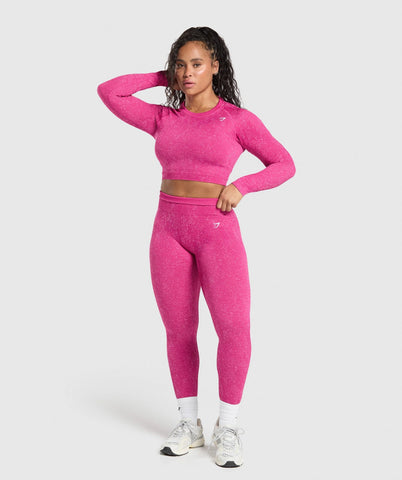 Adapt Fleck Seamless Long Sleeve Crop Top