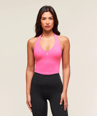 Halter Neck Cami with Shelf