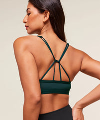 Ruched Strappy Sports Bra