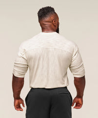 Lightweight Slub Textured 3/4 Henley
