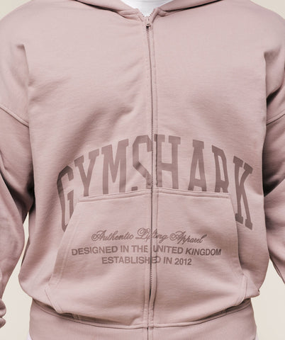 Collegiate Script Zip Up Hoodie