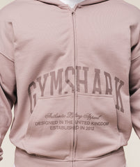 Collegiate Script Zip Up Hoodie