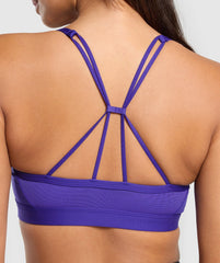 Ruched Strappy Sports Bra