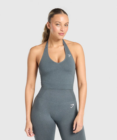 Vital Halter Neck Tank With Shelf