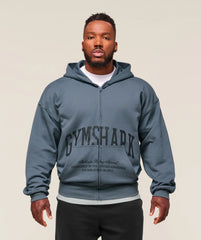 Collegiate Script Zip Up Hoodie