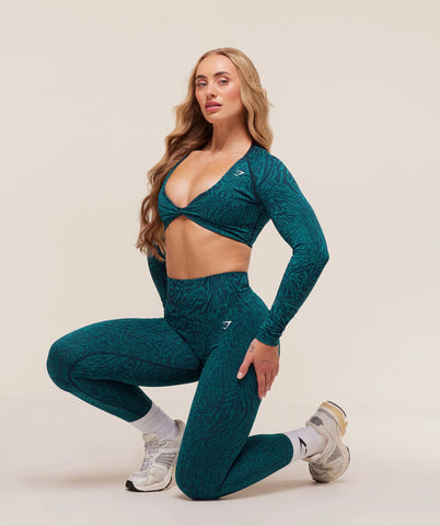 Adapt Animal Long Sleeve Crop Top