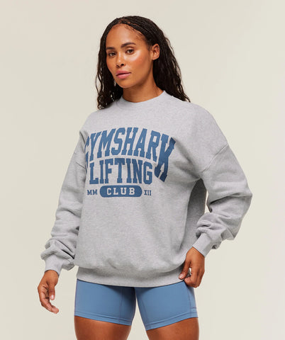Lifting Club Graphic Oversized Crew Neck