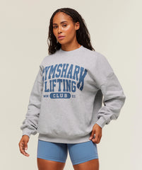 Lifting Club Graphic Oversized Crew Neck