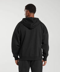 Crest Oversized Zip Up Hoodie