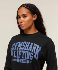 Lifting Club Graphic Oversized Long Sleeve T-Shirt