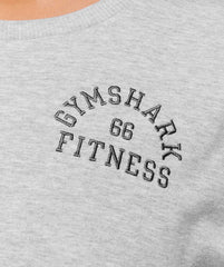 Fitness Embroidered Graphic Oversized Crop Top