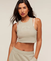Fitness Embroidered Graphic Tank