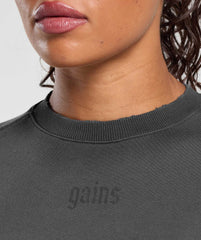 Gains Washed Loopback Crew Neck