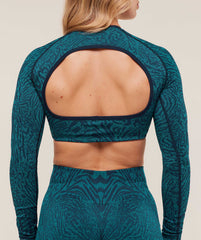 Adapt Animal Long Sleeve Crop Top