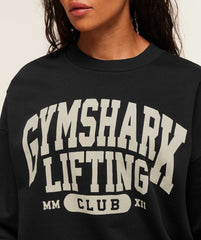 Lifting Club Graphic Oversized Crew Neck