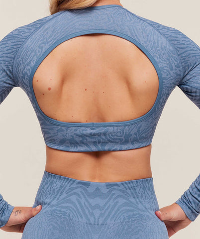 Adapt Animal Long Sleeve Crop Top
