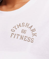 Fitness Embroidered Graphic Oversized Crop Top