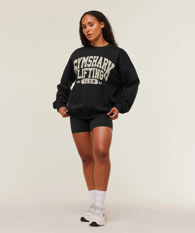 Lifting Club Graphic Oversized Crew Neck