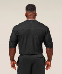 Lightweight Slub Textured 3/4 Henley