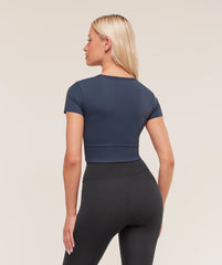 Crossover Midi Top with Shelf