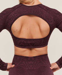 Adapt Animal Long Sleeve Crop Top