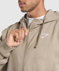 Crest Oversized Zip Up Hoodie
