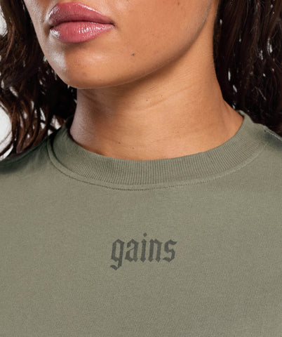 Gains Washed Heavyweight Cotton T-Shirt