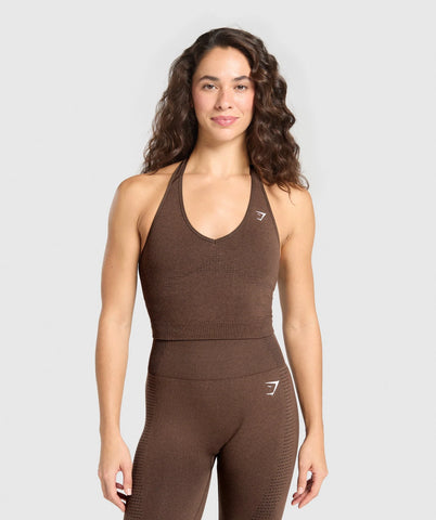 Vital Halter Neck Tank With Shelf