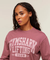 Lifting Club Graphic Oversized Long Sleeve T-Shirt