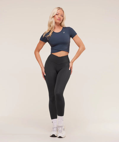Crossover Midi Top with Shelf