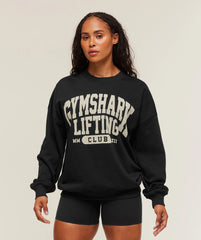 Lifting Club Graphic Oversized Crew Neck