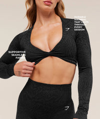Adapt Animal Long Sleeve Crop Top