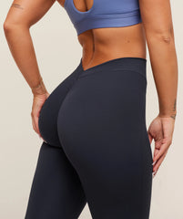 Lifting Dipped Waistband Flared Leggings