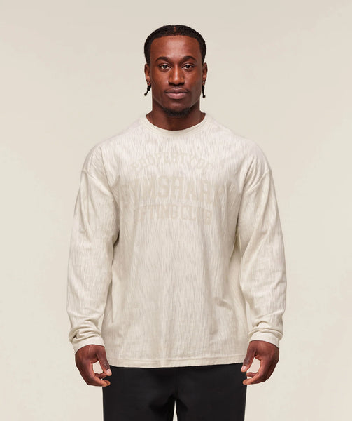 Lightweight Slub Textured Lifting Authenticator OS LS T-shirt